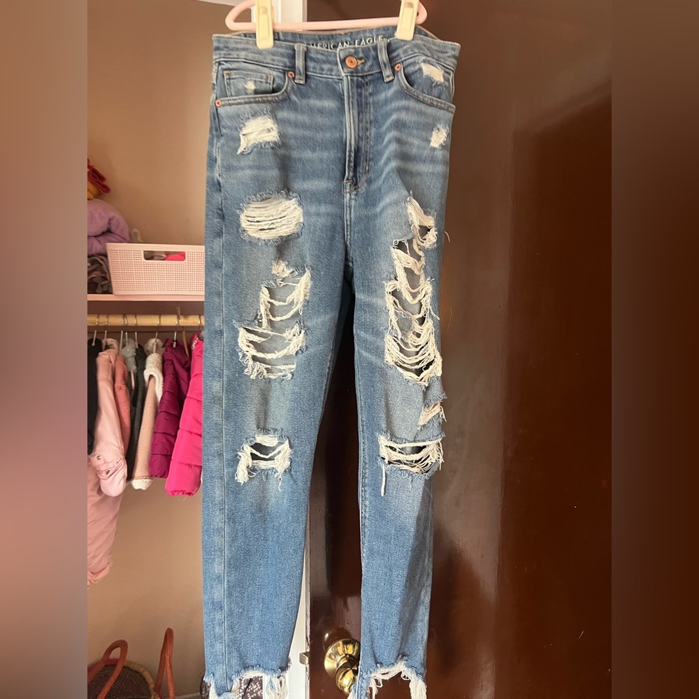 Distressed Blue Jeans for Women